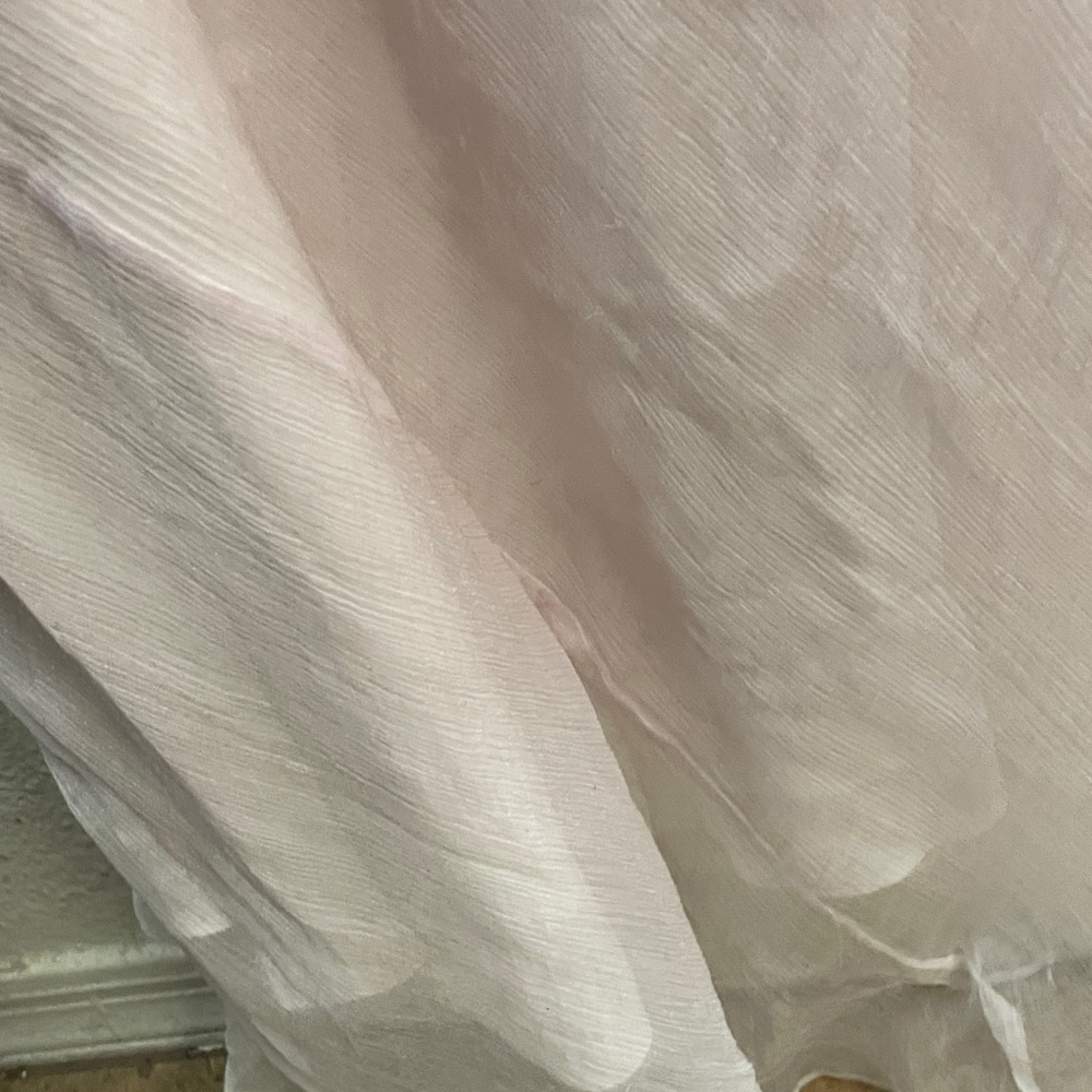 Top Shop Sheer Lavender 100% silk maxi dress romantic delicate fairy Sz 10 - Picture 4 of 7